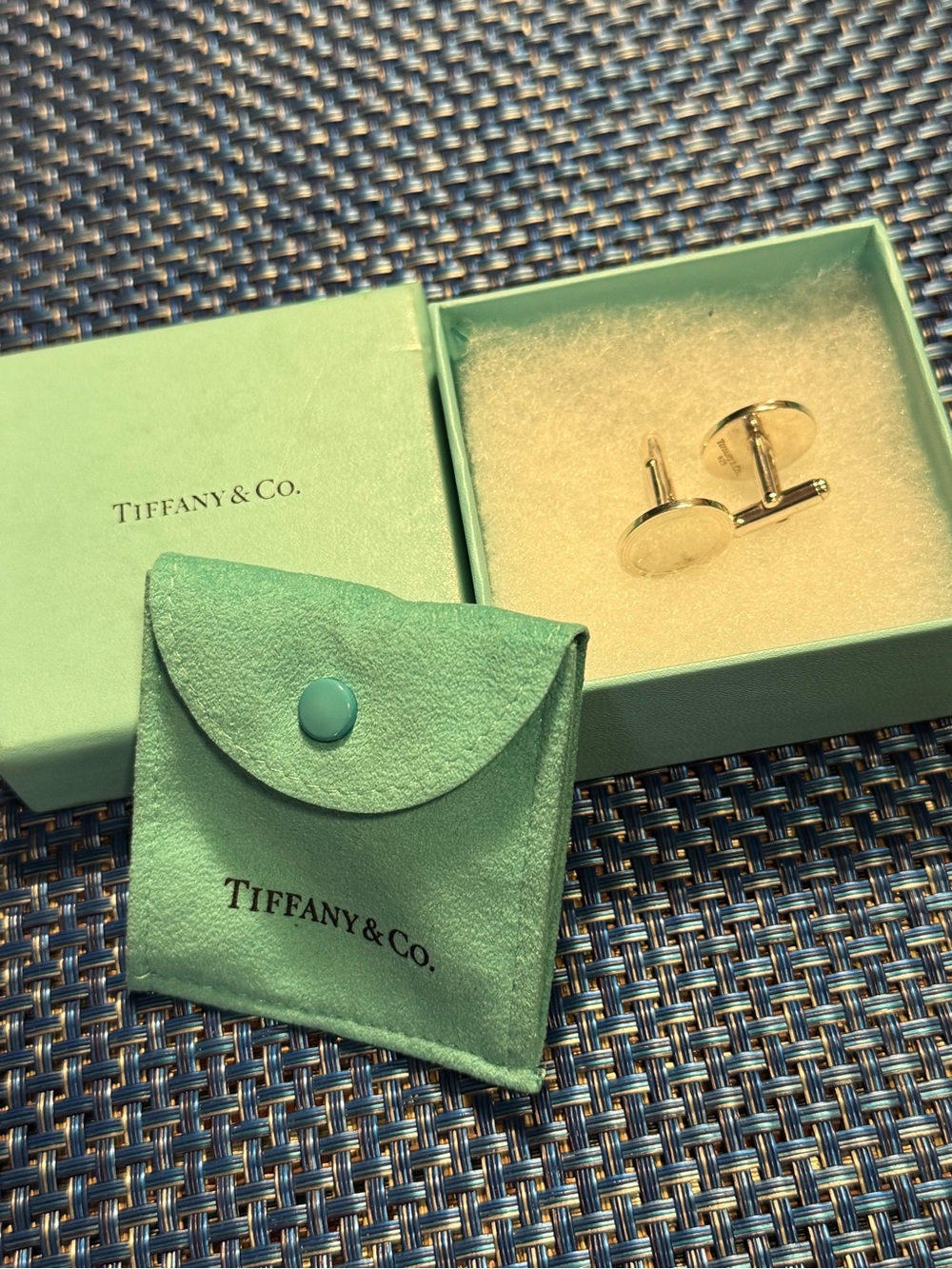 Tiffany & Co. Sterling Silver 925 Oval Cufflinks – Classic Vintage Style